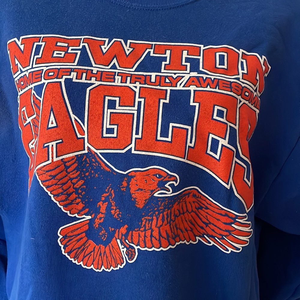 Vintage Blue and Orange Newton Eagles Sweatshirt - Picture 3 of 10